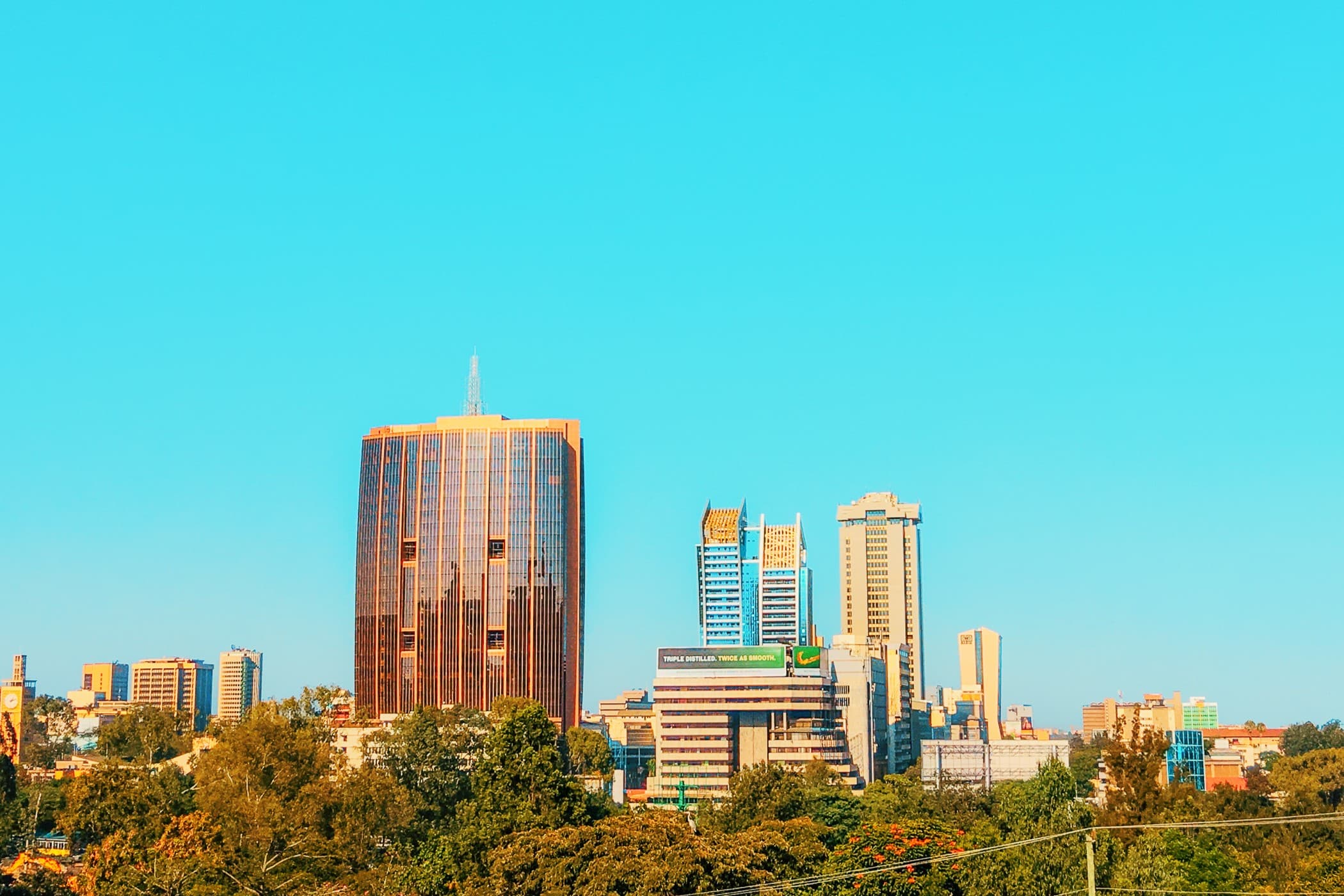 Nairobi skyline at sunrise