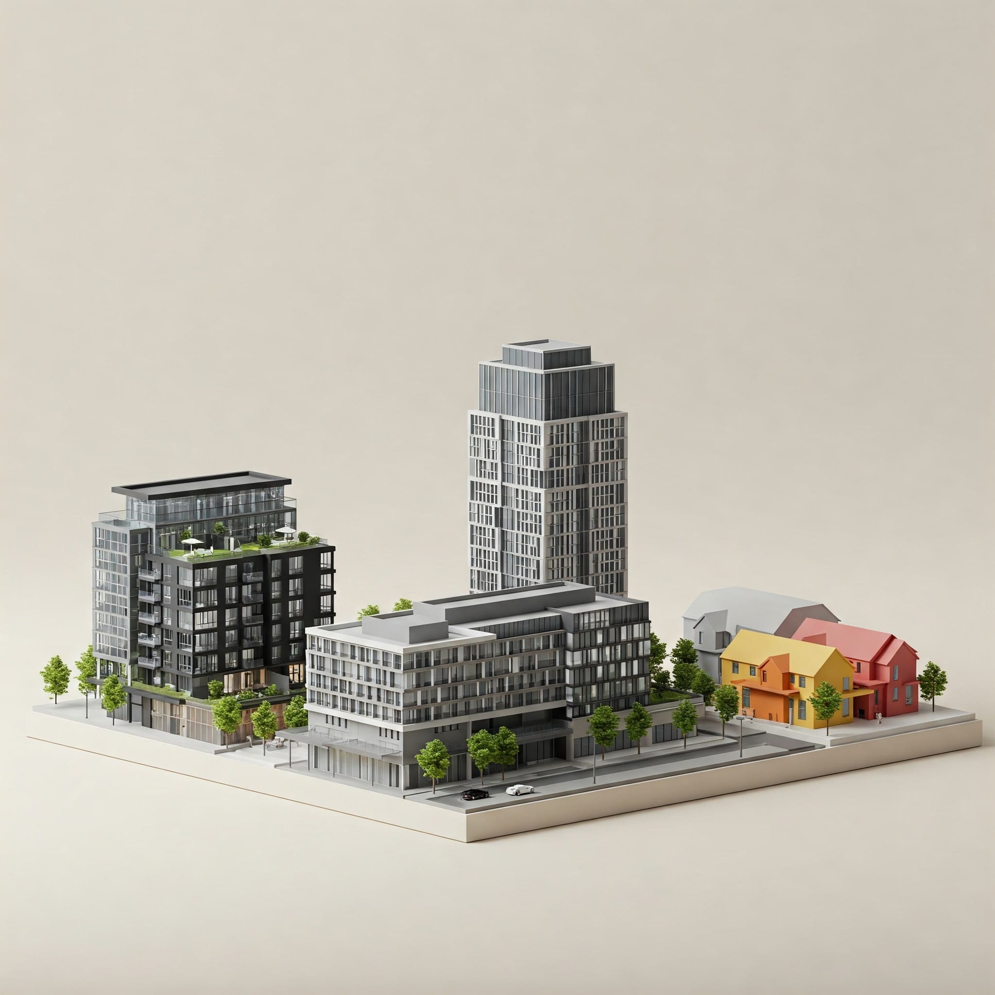 Portfolio rendering of Sentinel Group real estate developments